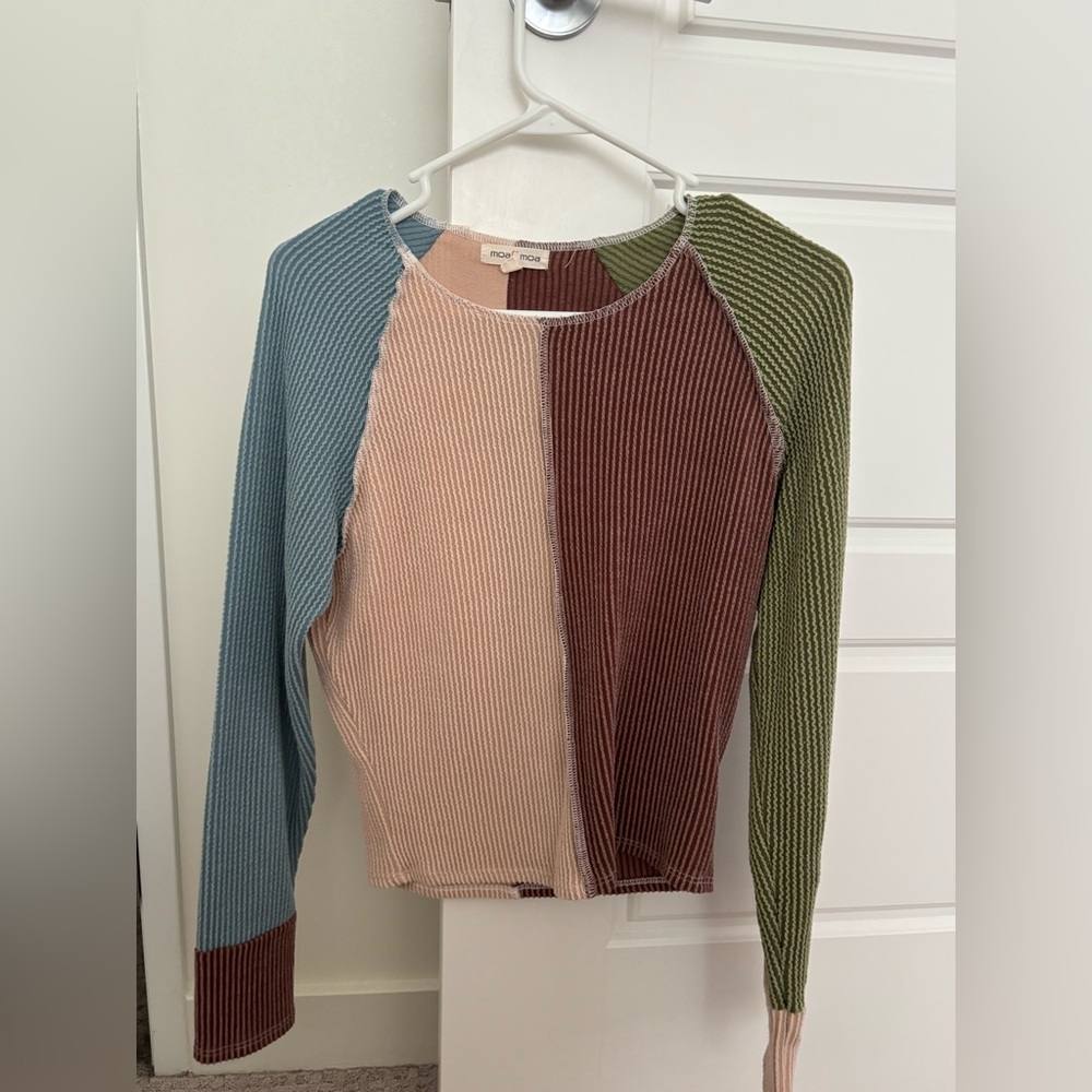 Colorblock Long Sleeve Top
